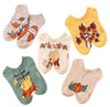 DISNEY WINNIE THE POOH Ladies 5 Pair Of Autumn Socks