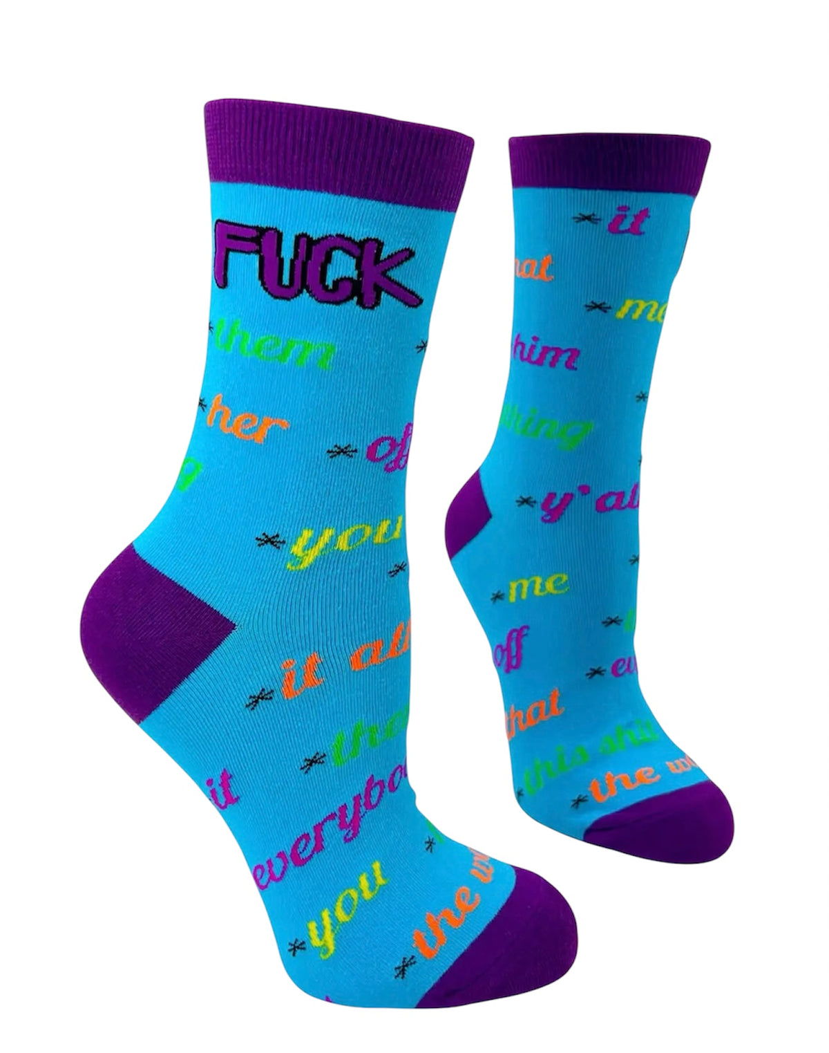 FUCK EVERYTHING Ladies Socks HER, HIM, THE WORLD, IT, THAT, YOU FABDAZ Brand - Novelty Socks And Slippers