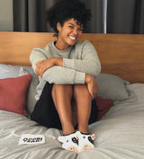 CUTE COW Ladies Non Slip Fuzzy Slippers Oooh Yeah Brand - Novelty Socks And Slippers