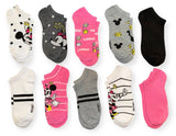DISNEY Ladies MINNIE MOUSE 10 Pair Of Low Show Socks - Novelty Socks And Slippers