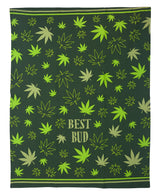 FUNATIC Brand MARIJUANA KITCHEN TEA TOWEL ‘BEST BUD’ - Novelty Socks for Less