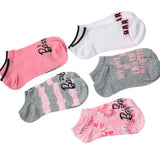 BARBIE Doll Ladies 5 Pair Of No Show Socks ’We Rise By Lifting Others’ - Novelty Socks And Slippers