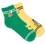 Disney Winnie The Pooh Ladies 2 Pair Of Crew Socks Eyeore & Honey Bee