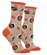 LET’S TALK TURKEY Ladies THANKSGIVING TURKEY Socks SOCKSMITH Brand