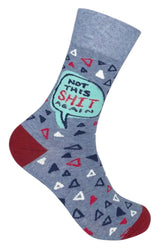FUNATIC Brand Unisex ‘NO THIS SHIT AGAIN’ Socks - Novelty Socks And Slippers
