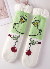 THE GRINCH Ladies Sherpa Lined Gripper Bottom Slipper Socks (Choose Style) - Novelty Socks And Slippers