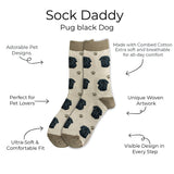 BLACK PUG Dog Adult Unisex Socks By E&S Pets Choose Style