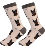 MINIATURE PINSCHER (MIN-PIN) Dog Adult Unisex Socks SOCK DADDY Brand By E&S Pets
