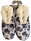COMFIES BRAND Ladies BLACK LABRADOR DOG Non-Skid SLIPPERS - Novelty Socks for Less