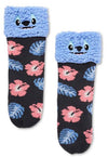 DISNEY LILO & STITCH LADIES SHERPA LINED GRIPPER BOTTOM SLIPPER SOCKS - Novelty Socks for Less