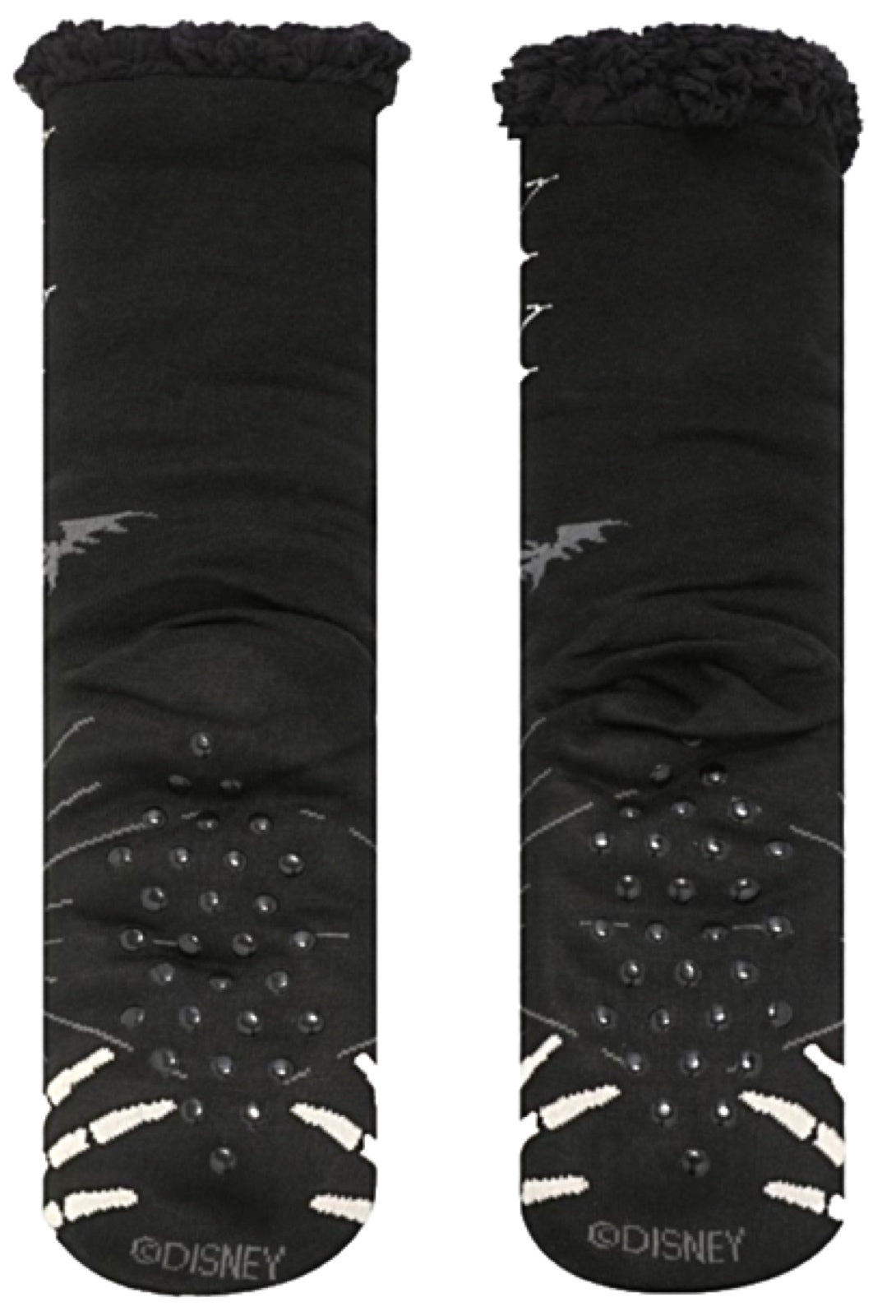 DISNEY NIGHTMARE BEFORE CHRISTMAS LADIES SHERPA LINED GRIPPER BOTTOM SLIPPER SOCKS ‘JACK IS BACK’ - Novelty Socks for Less