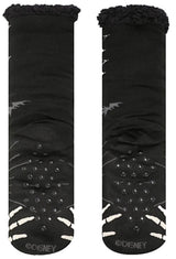 DISNEY NIGHTMARE BEFORE CHRISTMAS LADIES SHERPA LINED GRIPPER BOTTOM SLIPPER SOCKS ‘JACK IS BACK’ - Novelty Socks for Less