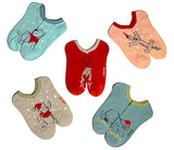 DISNEY WINNIE THE POOH Ladies CHRISTMAS 5 Pair Of No Show Socks TIGGER, PIGLET, EYEORE - Novelty Socks for Less