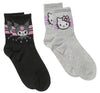 SANRIO HELLO KITTY LADIES 2 PAIR OF SOCKS WITH KUROMI & HELLO KITTY - Novelty Socks for Less