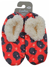 COMFIES BRAND LADIES BLACK LABRADOODLE NON-SKID SLIPPERS - Novelty Socks for Less