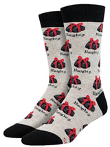 SOCKSMITH Brand Men’s CHRISTMAS Socks BLACK LUMP OF COAL ‘NAUGHTY’ - Novelty Socks for Less