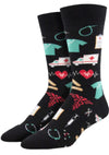 SOCKSMITH Brand Men’s MEDICAL HEALTHCARE Socks AMBULANCE, SCRUBS, STETHOSCOPE - Novelty Socks for Less