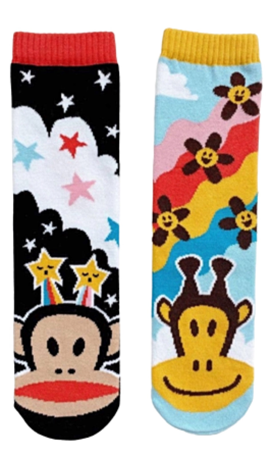 PALS SOCKS Brand UNISEX JULIUS & CLANCY MISMATCHED GRIPPER BOTTOM SOCKS (CHOOSE SIZE) By PAUL FRANK - Novelty Socks for Less