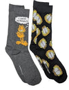 GARFIELD & ODIE Men’s 2 Pair Of Socks ‘I HATE MONDAYS’ - Novelty Socks for Less