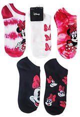 Disney Ladies 5 Pair No Show MINNIE MOUSE Socks TIE DYE - Novelty Socks for Less