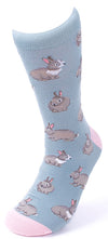 PARQUET Brand Men’s BUNNY RABBITS Socks (CHOOSE COLOR) - Novelty Socks for Less