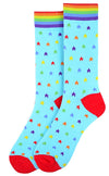 PARQUET BRAND Men's RAINBOW STARS Socks (CHOOSE COLOR GRAY OR BLUE) - Novelty Socks for Less