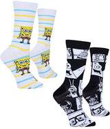 SPONGEBOB SQUAREPANTS Unisex 2 Pair Of Socks ODD SOX Brand - Novelty Socks for Less