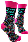 FABDAZ Brand Ladies ‘I FUCKING LOVE YOU’ Socks - Novelty Socks for Less