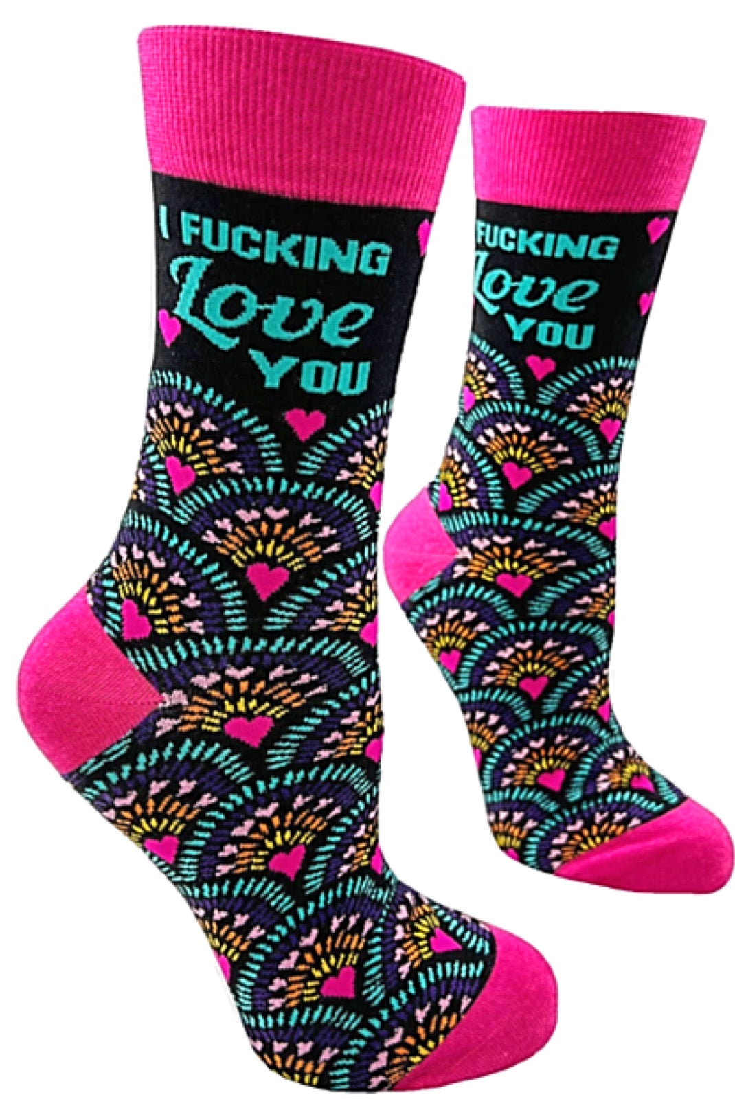 FABDAZ Brand Ladies ‘I FUCKING LOVE YOU’ Socks - Novelty Socks for Less