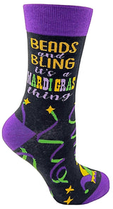 FABDAZ Brand Ladies MARDI GRAS Socks CHOOSE STYLE - Novelty Socks for Less