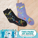 FOOZYS BRAND LADIES 2 Pair OF NURSE Socks - Novelty Socks for Less