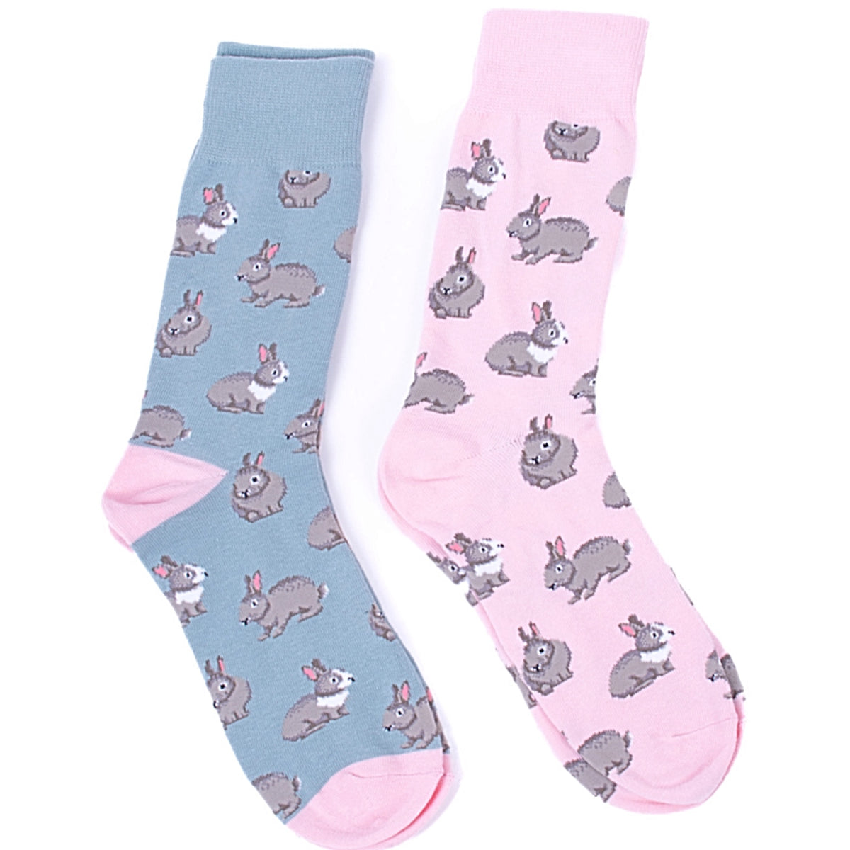 PARQUET Brand Men’s BUNNY RABBITS Socks (CHOOSE COLOR) - Novelty Socks for Less