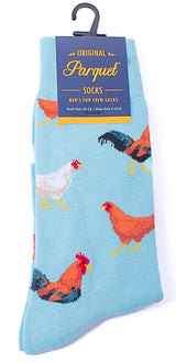 PARQUET Brand Men’s FARM ANIMALS Socks CHOOSE CHICKENS, PIGS Or COWS - Novelty Socks for Less