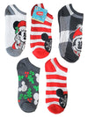 DISNEY Ladies 5 Pair Of CHRISTMAS No Show Socks MICKEY & MINNIE - Novelty Socks for Less