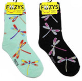 FOOZYS BRAND Ladies 2 PAIR DRAGONFLY Socks - Novelty Socks for Less