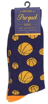 PARQUET Brand Men’s BASKETBALL Socks CHOOSE COLOR BLUE OR BLACK - Novelty Socks for Less