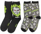 CHUCKY THE MOVIE LADIES 2 Pair Of HALLOWEEN Socks - Novelty Socks for Less