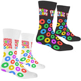 KELLOGGS FROOT LOOPS Unisex Socks ‘WHATEVER FROOTS YOUR LOOPS’ - Novelty Socks for Less