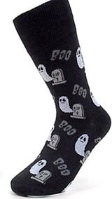 Parquet Brand LADIES Ghosts & Headstones Halloween Socks (CHOOSE COLOR) Says 'BOO' - Novelty Socks for Less