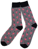 PARQUET BRAND MEN’S PINK FLAMINGOS SOCKS (CHOOSE COLOR) - Novelty Socks for Less