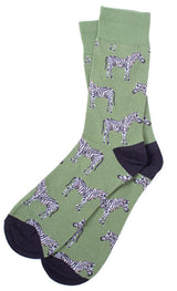 PARQUET Brand Men’s WILD ANIMALS Socks CHOOSE TIGERS, ELEPHANTS, ZEBRAS - Novelty Socks for Less