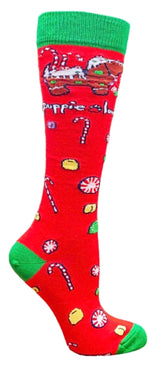PUPPIE LOVE BY SOCKS N SOCKS BRAND ADULT GINGERBREAD PUP KNEE HIGH SOCKS - Novelty Socks for Less