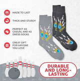 FOOZYS BRAND MEN’S 2 PAIR OF BOWLING SOCKS - Novelty Socks for Less
