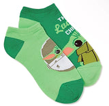 STAR WARS BABY YODA Ladies 2 Pair Of ST. PATRICKS DAY No Show Socks ‘THE LUCKY CHILD’ - Novelty Socks for Less
