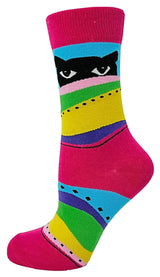FABDAZ Brand Ladies CAT Socks ‘RISE & SHINE ASSHOLE’ - Novelty Socks for Less