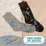 FOOZYS BRAND MEN’S 2 PAIR SCUBA DIVING/DIVER SOCKS - Novelty Socks for Less