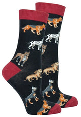 SOCKS N SOCKS Brand Ladies DOG SPECIES Socks - Novelty Socks for Less