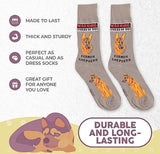 FOOZYS Brand Men’s GERMAN SHEPHERD Socks ‘WARNING BEWARE OF DOG’ - Novelty Socks for Less