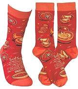 PRIMITIVES BY KATHY Unisex Socks With SALSA RECIPE - Novelty Socks for Less