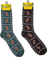 FOOZYS BRAND Men’s 2 Pair OF FOOTBALL SOCKS - Novelty Socks for Less
